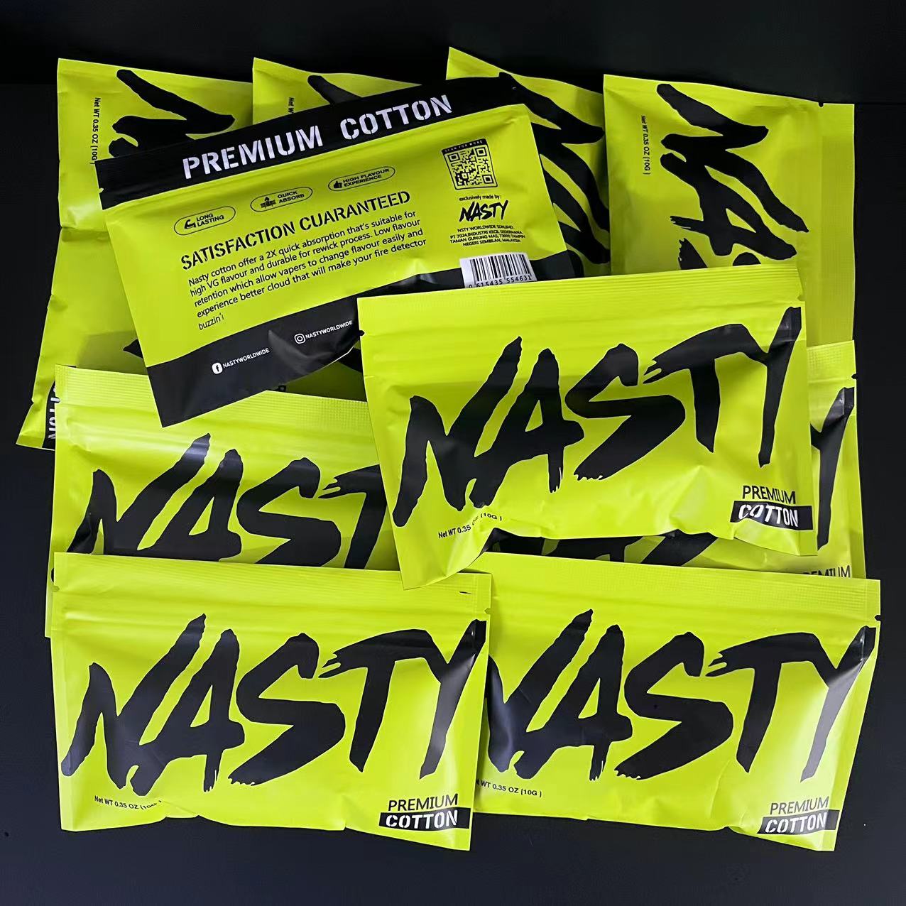 10/5 x Bag NASTY Cotton Long F - огляд і ціна Cotton Wick Organic